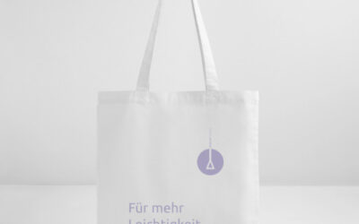 Stoffbeutel mit Statement „Leichtigkeit“ | Motivfarbe: Lavendel
