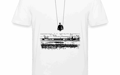 T-Shirt „Promenadenblick“ | Schaukel-Motiv Backprint