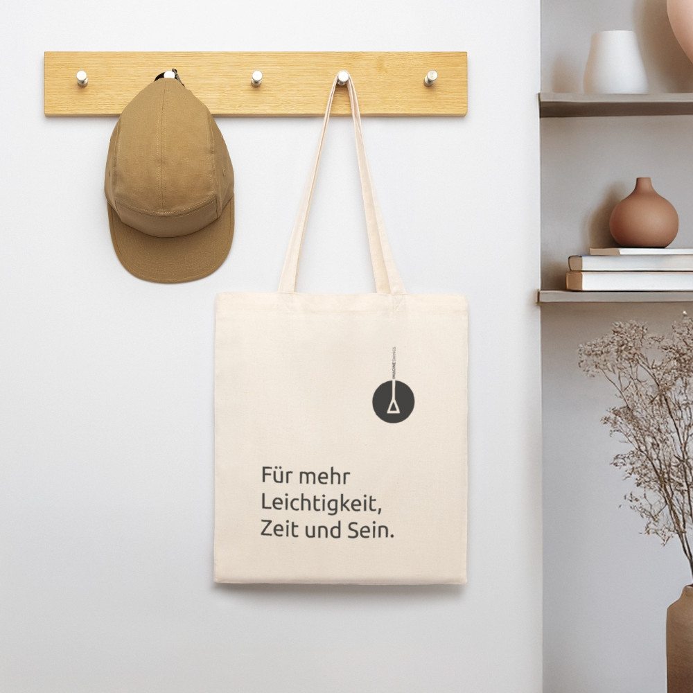 Stoffbeutel mit Statement "Leichtigkeit" | Motivfarbe: Schwarz – Bild 3