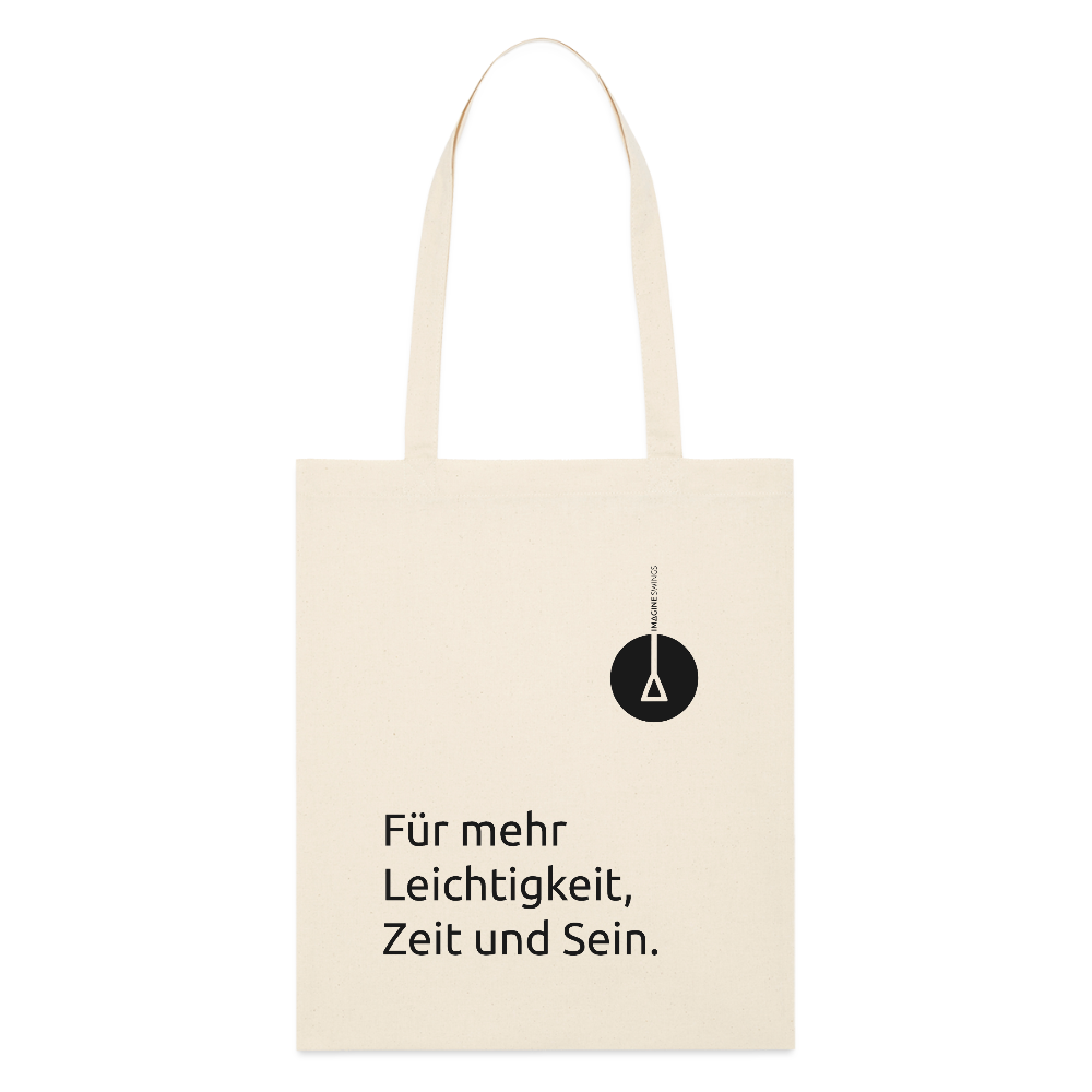 Stoffbeutel mit Statement "Leichtigkeit" | Motivfarbe: Schwarz – Bild 2